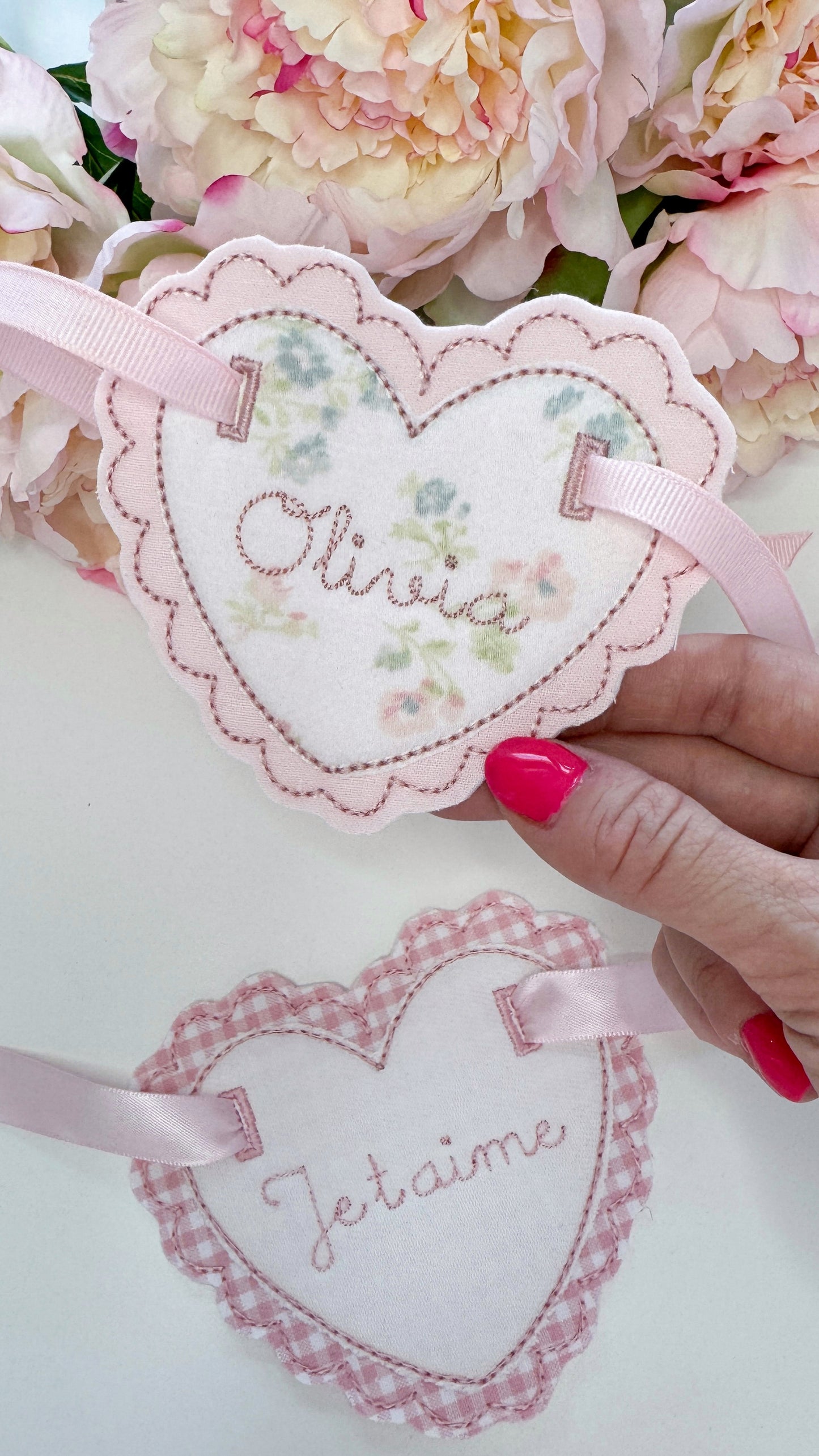 Étiquette en forme de coeur