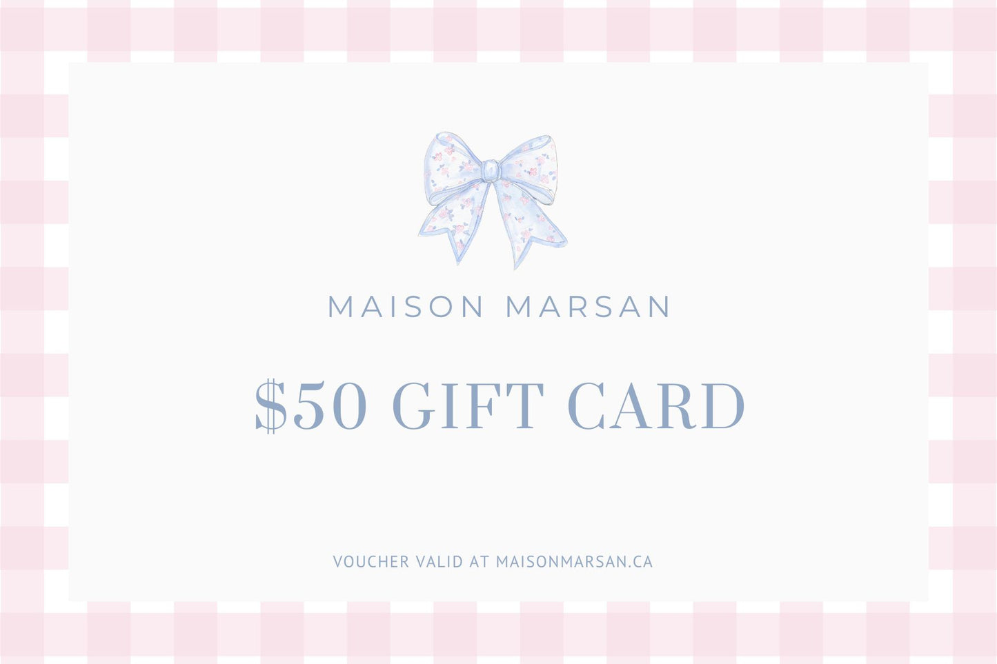 Carte-cadeau Maison Marsan