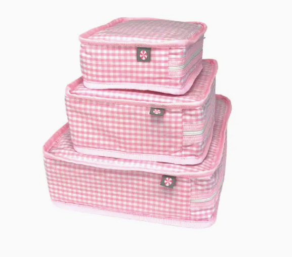 Pink Gingham Stacking Set