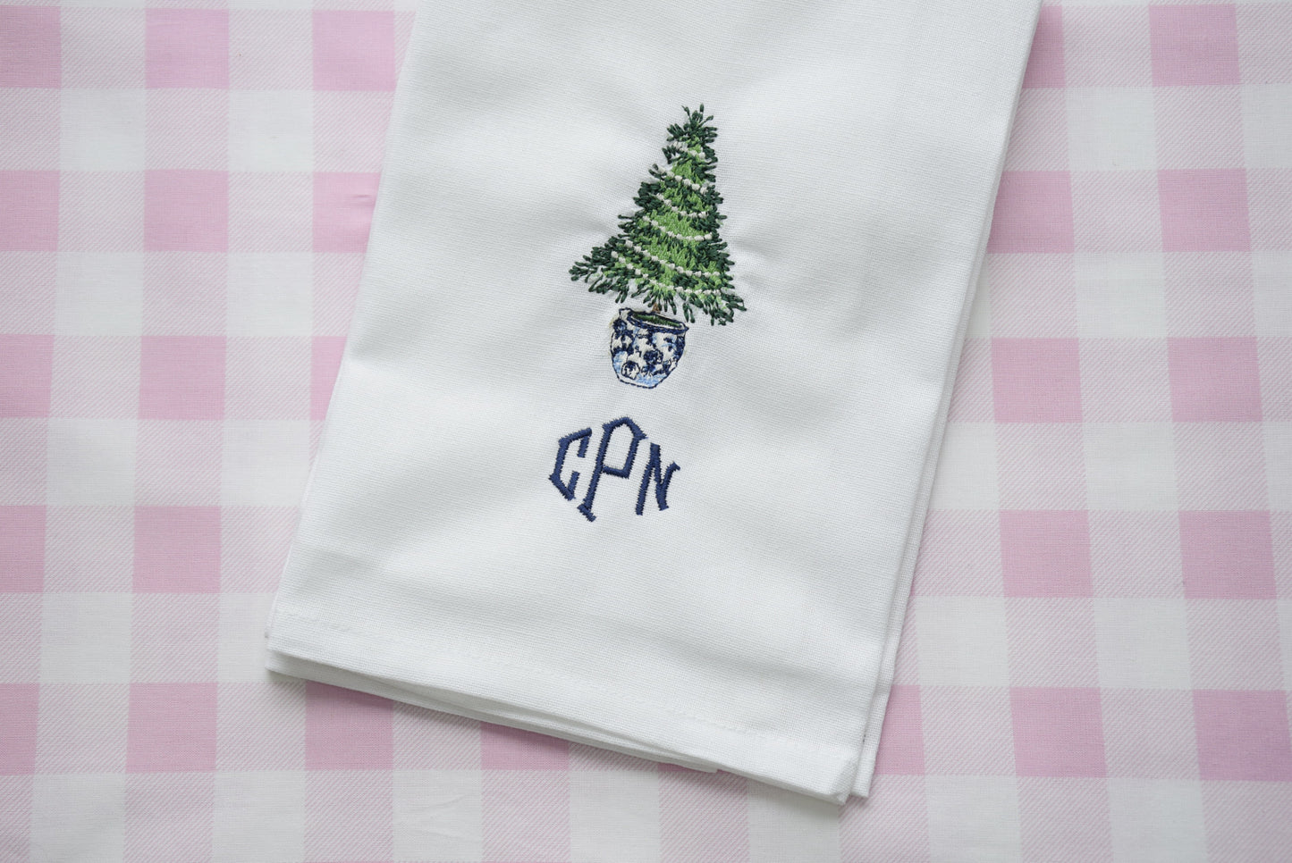 Serviette à mains brodée décorative