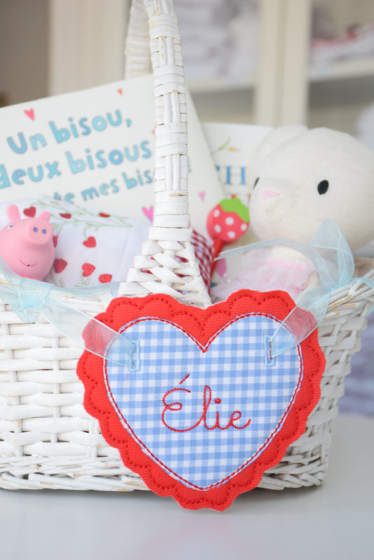 Étiquette en forme de coeur